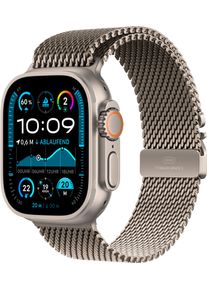 Apple Smartwatch "Watch Ultra 2 (2024) GPS + Cellular", 49mm, Cellular, S, Milanaise, beige, Smartwatches