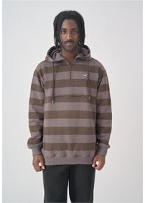 Cleptomanicx Herren Kapuzensweatshirt "Hooded Stripe", braun, casual, Gr. M, gestreift, mehrfarbig, 100% Baumwolle, Sweatshirts, mit praktischem