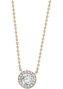 Firetti Damen Kette mit Anhänger "Schmuck Geschenk Gold 585 Halsschmuck Halskette Solitär", Gelbgold 585, L: 45cm B: 1,1mm, gold, Gelbgold 585,