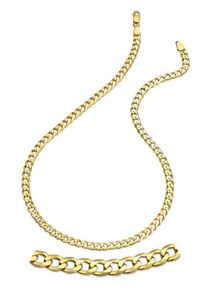 Firetti Damen Kette ohne Anhänger "Schmuck Geschenk Silber 925 Halsschmuck Halskette Panzerkette", 45, Silber 925 (Sterlingsilber), B: 5,1mm, gold,