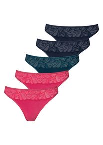 Vivance Damen String, Gr. 32, bunt, Obermaterial: 95% Baumwolle, 5% Elasthan. Spitze: 90% Polyamid, 10% Elasthan, unifarben, Unterhosen, aus