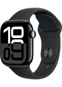 Apple Smartwatch "Watch Series 10 Aluminium", 42mm, Cellular, S/M, Sport Band, schwarz, Smartwatches