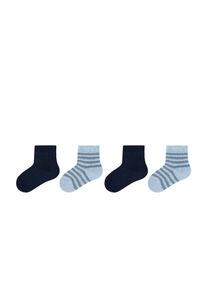 s.Oliver Kinder Socken "Socken 4er Pack", Gr. 23, blau, 71% Baumwolle 17% Polyamid 11% Polyester 1% Elasthan, gemustert, Socken