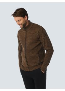 NO EXCESS Herren Rollkragenpullover "NO EXCESS Jacquard-Strickjacke", braun, Gr. L, 45% Baumwolle, 45% Acryl, 10% Polyamid, Pullover