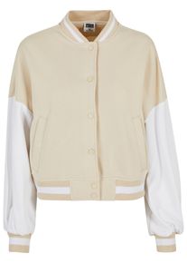 Urban Classics Damen Collegejacke "Urban Classics Damen", beige, casual, Gr. XXL, unifarben, 65% Baumwolle, 35% Polyester, Jacken