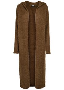 Urban Classics Damen Strickjacke "Urban Classics Damen Ladies Hooded Feather Cardigan", grün, Gr. XS, unifarben, 51% Polyamid, 49% Polyacryl,
