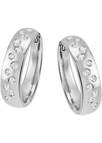 Firetti Damen Paar Creolen "Schmuck Geschenk Silber 925 Ohrschmuck Ohrringe Sternenhimmel", Silber 925 (Sterlingsilber), silber, Silber 925