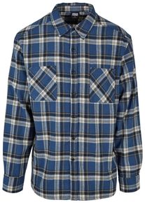 Urban Classics Herren Langarmhemd "Urban Classics Herren Lake Check Shirt", blau, Gr. M, 55% Baumwolle, 45% Polyester, Hemden