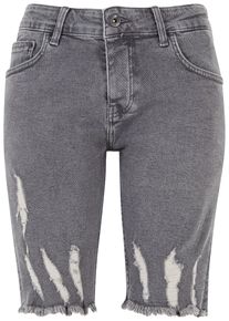 2Y STUDIOS Herren Shorts "2Y Studios Herren 2Y Destroyed Skinny Denim Shorts", grau, Gr. 30, unifarben, 97% Baumwolle, 3% Elasthan, Hosen