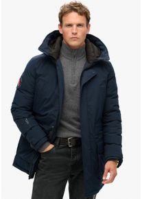Superdry Herren Steppjacke "City Padded Parka Jacket", blau, modisch, Gr. XXXL, unifarben, Web, Obermaterial: 51% Elastomultiester, 49% Polyester,