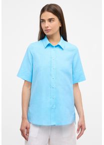 Eterna Damen Hemdbluse "LOOSE FIT", blau, casual, Gr. 40, 59% cotton, 41% Leinen, Blusen