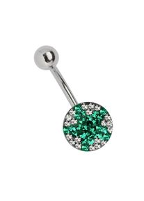 Adelia´s ADELIA ́S Damen Bauchnabelpiercing "Piercing Bauchnabelpiercing", grün, Chirurgiestahl, Piercings, Mit Stern-Design zweifarbig