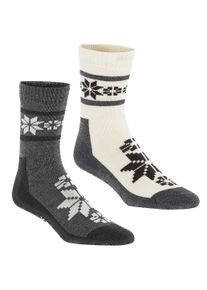 KARI TRAA Herren Socken "Rusa", Gr. 39, grau, 41% Wolle, 41% Polyacryl, 11% Polyester, 4% Polyamid, 3% Elasthan, mehrfarbig, Socken, 2er-Pack mit