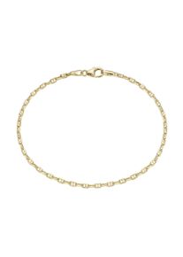 Luigi Merano Herren Armband "Stegankerkette, diamantiert, Gold 585", 19cm, Gelbgold 585, gold, Gelbgold 585, Armbänder