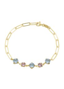 Smart Jewel Damen Armband "mit blauen und lila Kristallsteinen, Silber 925", 19cm, Silber 925 (Sterlingsilber), bunt, Silber 925 (Sterlingsilber),
