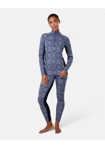 KARI TRAA Damen Funktionsshirt "Edith", blau, Gr. M, mehrfarbig, 100% Wolle, Shirts, aus kuscheliger Wolle mit Norwegermuster