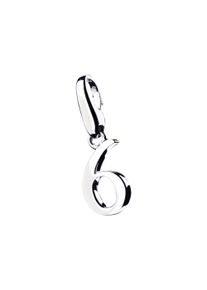 Damen Charm-Einhänger "Zahl 6", silber, Giorgio Martello MILANO, Silber 925 (Sterlingsilber), Charms