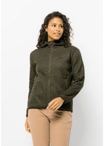 Jack Wolfskin Damen Fleecejacke "TANNENSPUR JKT W", grün, Gr. XS, 1. OBERSTOFF 100% POLYESTER 2. OBERSTOFF 100% POLYAMID FUTTER 100% POLYESTER, Jacken