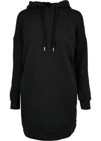 Urban Classics Damen Shirtkleid "Urban Classics Damen Ladies Organic Oversized Terry Hoody Dress", schwarz, klassisch, Gr. XS, unifarben, 100%