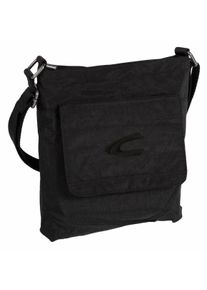 Camel Active Damen Umhängetasche "Journey", schwarz, Nylon, aufgeraut, clean, unifarben, bestickt, Taschen, aus leichtem robusten Nylon, funktional