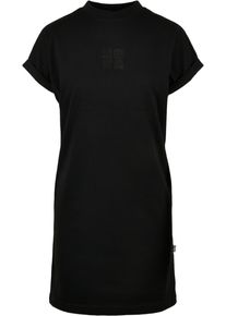 Urban Classics Damen Shirtkleid "Urban Classics Damen Ladies Cut On Sleeve Printed Tee Dress", schwarz, klassisch, Gr. XS, unifarben, 100% Baumwolle,