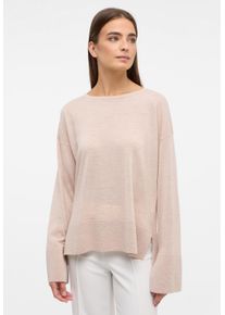 Eterna Damen Strickpullover, beige, casual, Gr. L, 100% Wolle (Merino), Pullover