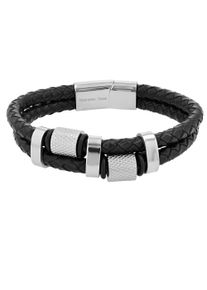 Adelia´s ADELIA ́S Herren Edelstahlarmband "Herren Armband aus Edelstahl 21,5 cm", 21,5, Edelstahlschwarz, Edelstahl, Armbänder