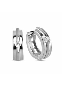 dKeniz Damen Paar Creolen "925/- Sterling Silber Hochglanz Design Ohrring", ONE-SIZE, Silber 925 (Sterlingsilber), silber, Silber 925