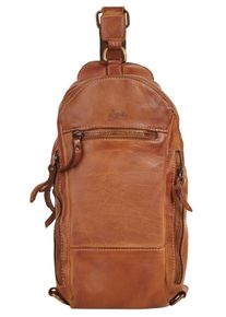 XZONE X-ZONE Damen Umhängetasche, braun, Leder, unifarben, Taschen, echt Leder, Made in Italy