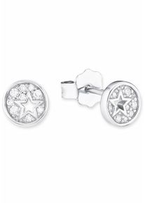s.Oliver JUNIOR Mädchen Paar Ohrstecker "Sterne, 2036457, 2036458", Silber 925 (Sterlingsilber), silber, Silber 925 (Sterlingsilber), Ohrringe, mit