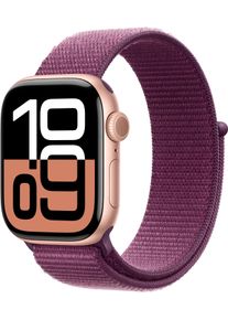 Apple Smartwatch "Watch Series 10 Aluminium", 42mm, ohne eSIM, One-Size, Sport Loop, rosa, Smartwatches