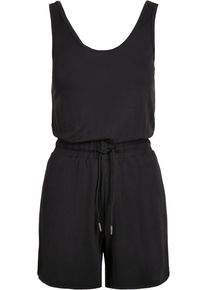 Urban Classics Damen Jumpsuit "Urban Classics Damen Ladies Short Sleeveless Modal Jumpsuit", schwarz, Gr. M, unifarben, 77% Modal, 23% Polyester,