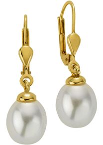 Firetti Damen Paar Ohrhaken "Schmuck Geschenk Gold 333 Ohrschmuck Ohrringe Perlen", Gelbgold 333-Perlen, gold, Gelbgold 333, Perlen, Ohrringe, Made