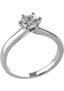 Firetti Damen Fingerring "Schmuck Geschenk Silber 925 Damenring Verlobungsring Ring Solitär", 50, Silber 925 (Sterlingsilber), 3mm, silber, Silber