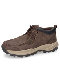 Herren Schnürschuh, Dockers by Gerli, Gr. 41, braun, Nubuklederimitat, casual, Schuhe, Trekking Boots, Schnürschuh mit modischer Mokassin-Ziernaht