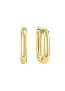 Celesta Damen Paar Creolen "Silber 925 vergoldet", ONE-SIZE, Silber 925 (Sterlingsilber), gelb, Silber 925 (Sterlingsilber), Ohrringe