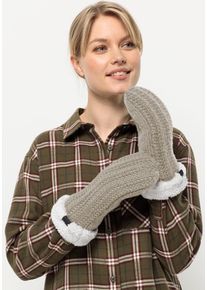 Jack Wolfskin Damen Fäustlinge "HIGHLOFT KNIT MITTEN W", grau, Gr. S, Hauptmaterial: 100% Polyester (recycled); Futter: 100% Polyester, Handschuhe