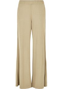 Urban Classics Damen Stoffhose "Urban Classics Damen Ladies Modal Wide Leg Pants", grün, Gr. XL, unifarben, 77% Modal, 23% Polyester, Hosen