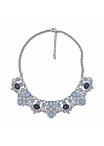 Steuer Damen Collierkettchen "Blumencollier", 50cm, Metall, L: 50cm, silber, Metall, Halsketten