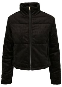 Urban Classics Damen Winterjacke "Urban Classics Damen Ladies Corduroy Puffer Jacket", schwarz, casual, Gr. S, unifarben, 100% Baumwolle, Jacken