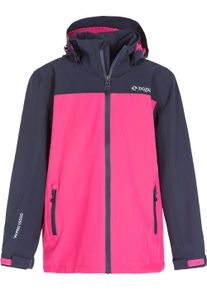 ZIGZAG Kinder Outdoorjacke "Bloomer", pink, casual, Gr. 104, mehrfarbig, 90% Polyester, 10% Elasthan, Jacken, mit verschließbaren Taschen