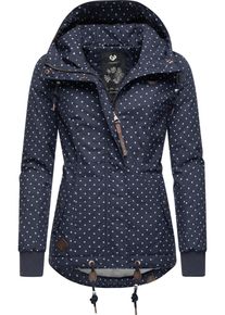 Ragwear Damen Winterjacke "Danka Dots Intl.", blau, casual, Gr. XL, Außenmaterial: 65% Polyester, 35% Baumwolle, Innenfutter: 100% Polyester,