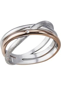 Firetti Damen Fingerring "Schmuck Geschenk Silber 925 Damenring Ring", 60, Silber 925 (Sterlingsilber), 4mm, rosa, Silber 925 (Sterlingsilber),