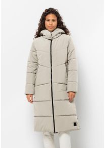 Jack Wolfskin Damen Funktionsmantel "KAROLINGER LONG COAT W", beige, Gr. M, Obermaterial: 100% Polyamid; Futter: 100% Polyester; Füllung: 100%