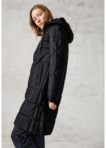 Cecil Damen Steppmantel, schwarz, casual, Gr. M, unifarben, Stoff, Obermaterial und Futter: 100% Polyester, Mäntel, mit Reißverschluss-Detail