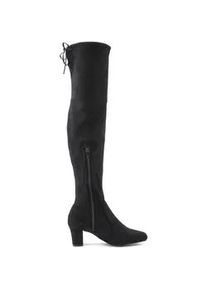 Overkneestiefel Lascana Gr. 41, Varioschaft, schwarz Damen Schuhe Slouchy Boots,Langschaft Stiefel,Schlupf-Boot, weiches Stretchmaterial