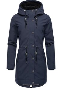 Ragwear Damen Kurzmantel "Canny Canvas", blau, casual, Gr. 4XL, Obermaterial: 100% Polyester, Innenfutter: 100% Polyester, Wattierung: 100%
