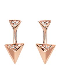 Buckley London Damen Paar Ohrstecker "Messing vergoldet", rot, Messing, Ohrringe