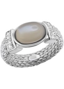Firetti Damen Fingerring "Schmuck Geschenk Silber 925 Damenring Ring Milanaise", 56, Silber 925 (Sterlingsilber), 6,6mm, grau, Silber 925