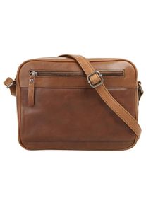 Pike PIKÉ Damen Umhängetasche, braun, Leder, vintage, Taschen, echt Leder